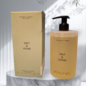 NEW LARGE Salt & Stone Bergamot Hinoki Body Wash Gel Clean Beauty 15.2 Oz 450ml